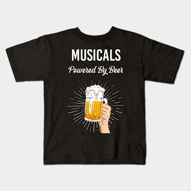 Beer Musicals Kids T-Shirt by Happy Life